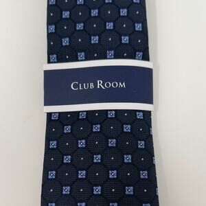 Club Room Men's Marlow Neat Tie - Navy - New with tags